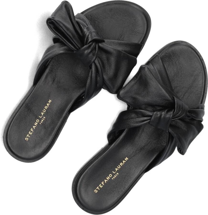 STEFANO LAURAN Zwarte Slippers 24153