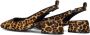 Steve Madden Smitten leren slingback pumps met panterprint cognac donkerbruin - Thumbnail 5