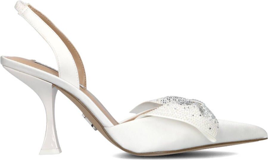 Steve Madden Witte puntige neus pumps met zilveren strik White Dames - Foto 3