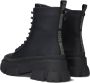 Steve Madden Forecast Veterboots Laarzen Met Veters Dames Zwart - Thumbnail 8