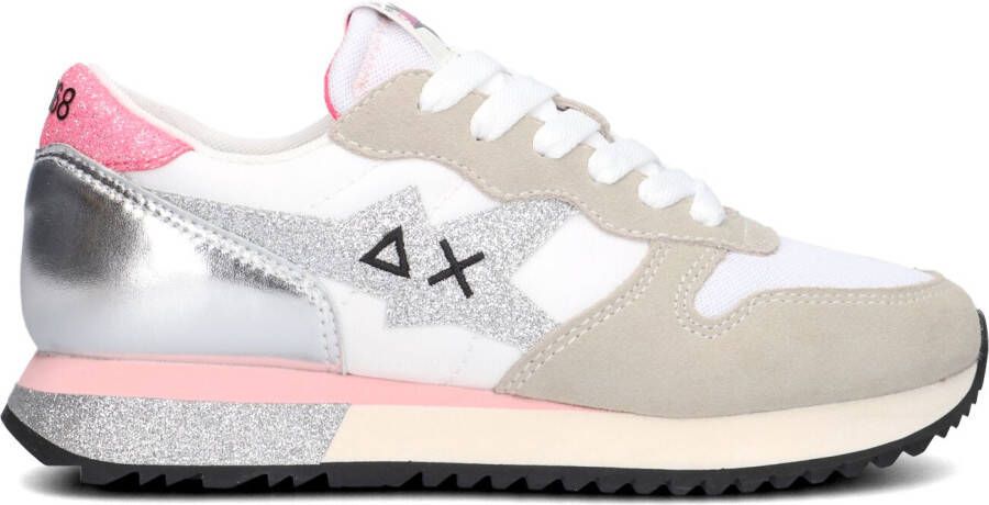Sun68 Witte Lage Sneakers Stargirl Glitter