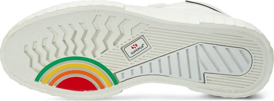 Superga Witte Hoge Sneaker 2696 Strip Multic Logo