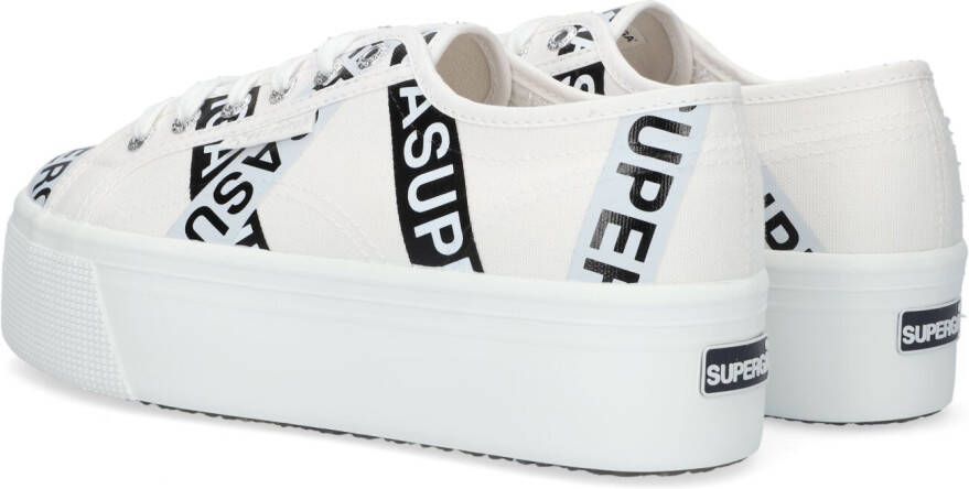 Superga Witte Lage Sneakers 2790 Lettering Tape