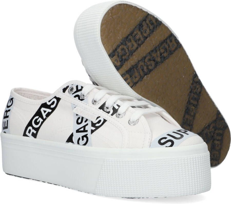 Superga Witte Lage Sneakers 2790 Lettering Tape