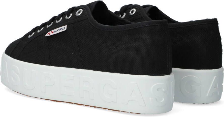 Superga Zwarte Lage Sneakers 2790 3d Lettering