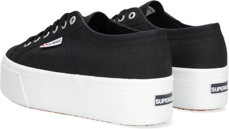 Superga Zwarte Lage Sneakers 2790 Cotw Line Up And Down