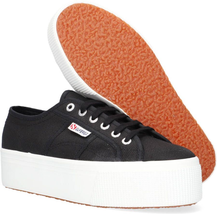 Superga Zwarte Lage Sneakers 2790 Cotw Line Up And Down