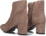 Tango Cila 502 Enkellaarsjes Enkelboots met rits Dames Taupe - Thumbnail 4