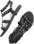 Tango | Mila 32 b black straps sandal studs black sole+studs - Thumbnail 6