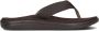 Teva Voya Flip Leather Chocolate Brown Slippers - Thumbnail 4