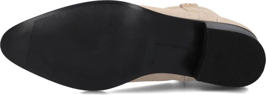 TOMMY HILFIGER Beige Enkellaarsjes Th Suede Pointy Zip Bootie