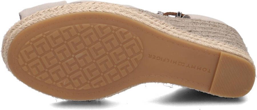 Bruin Tinten Basic Open Toe High Wedge Espadrilles Met Sleehak Dames Beige - Foto 5