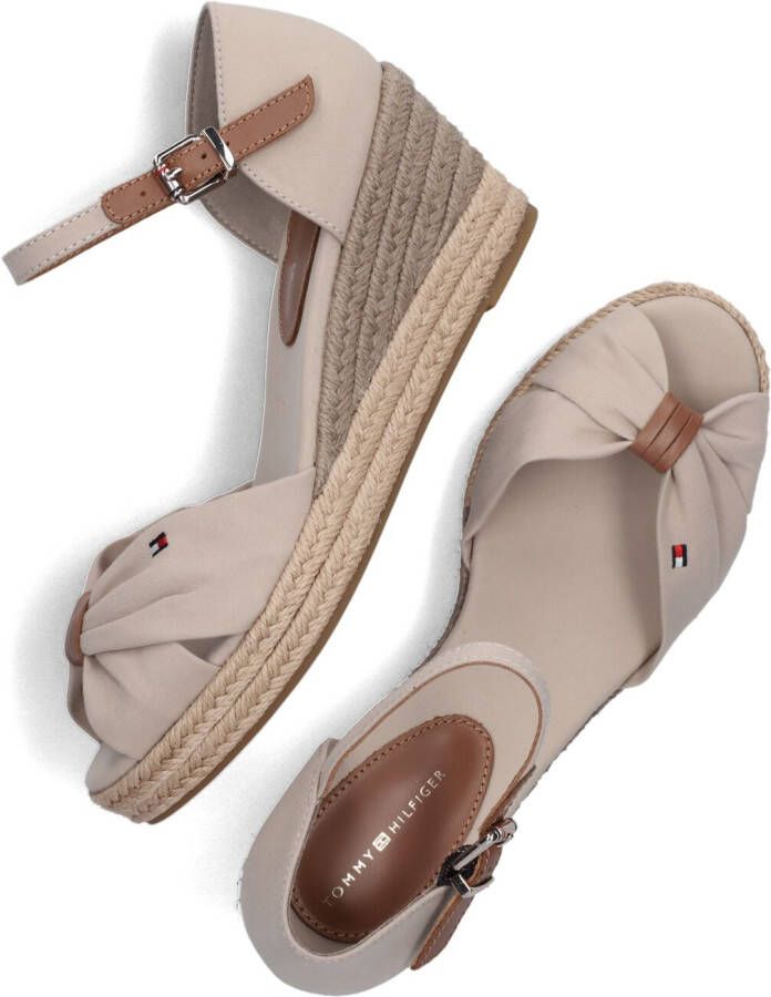 TOMMY HILFIGER Beige Espadrilles Basic Open Toe Mid Wedge