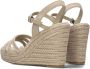 Bruin Tinten Essential Basic Wedge Espadrilles Met Sleehak Dames Beige - Thumbnail 6