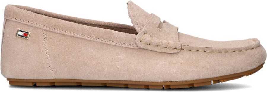 TOMMY HILFIGER Beige Loafers Flag Soft Suede Drive