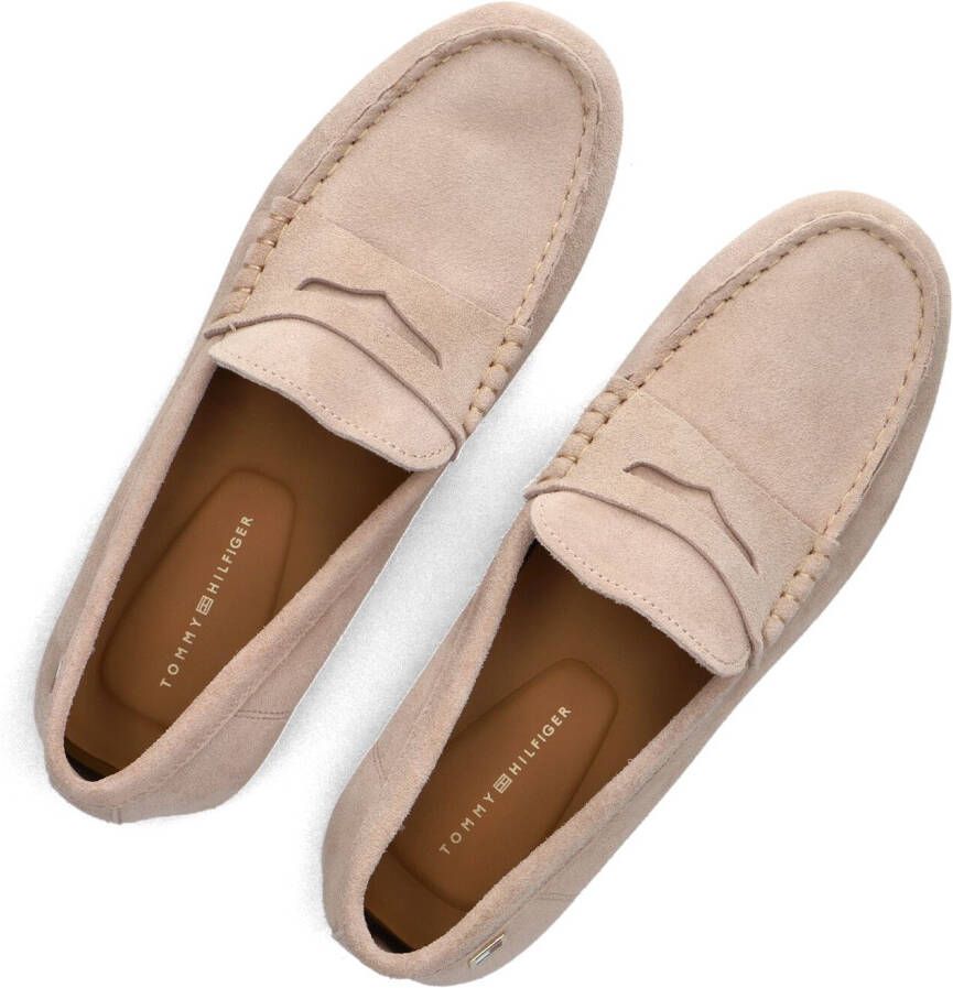 TOMMY HILFIGER Beige Loafers Flag Soft Suede Drive