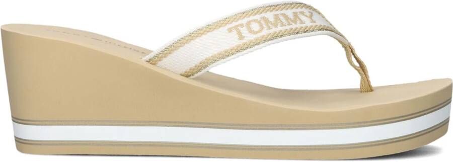 TOMMY HILFIGER Beige Teenslippers Hilfiger Wedge Beach