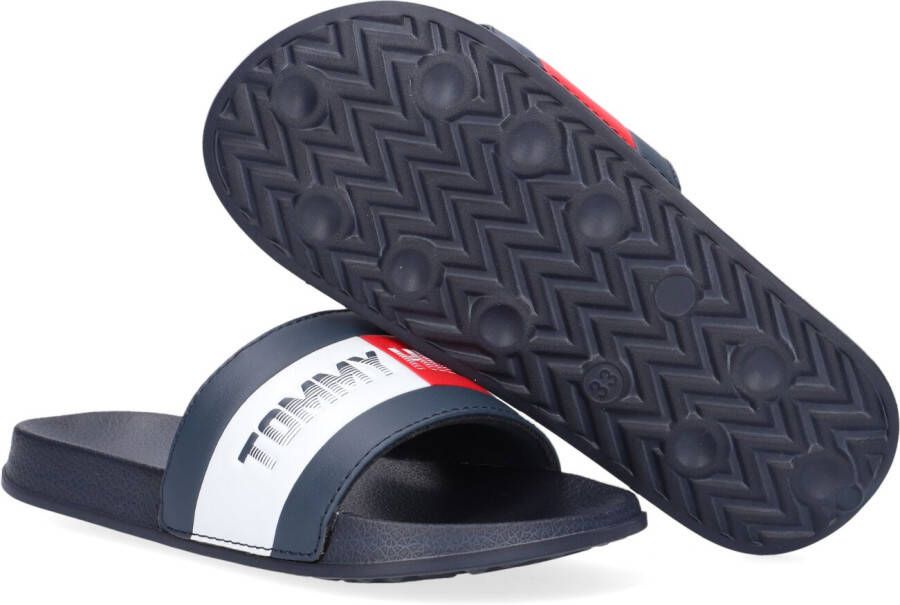 Tommy Hilfiger Badslippers FLAG PRINT POOL SLIDE met logo-opschrift op de hiel - Foto 7