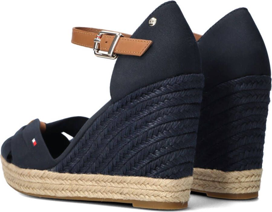 TOMMY HILFIGER Blauwe Espadrilles Basic Open Toe High Wedge