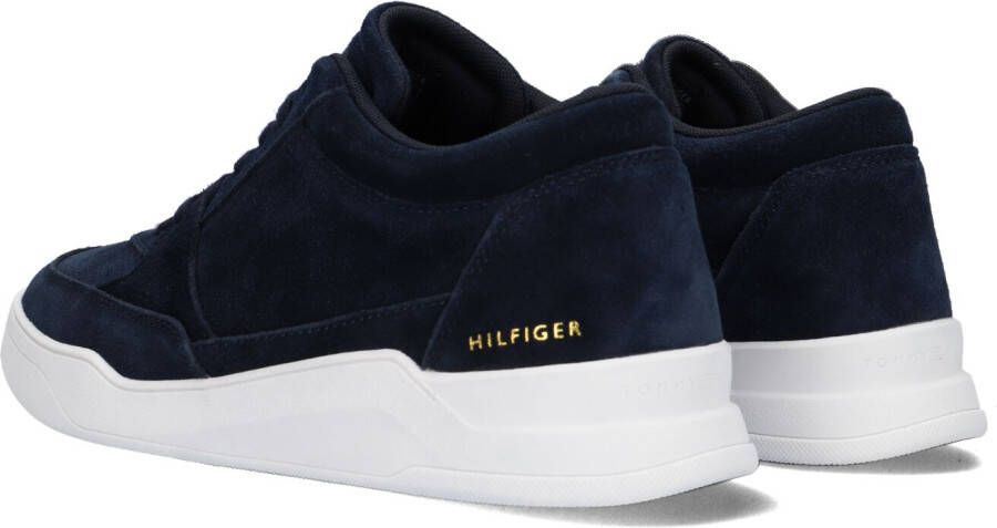 Tommy Hilfiger Blauwe Lage Sneakers Elevated Mid Cup Suede