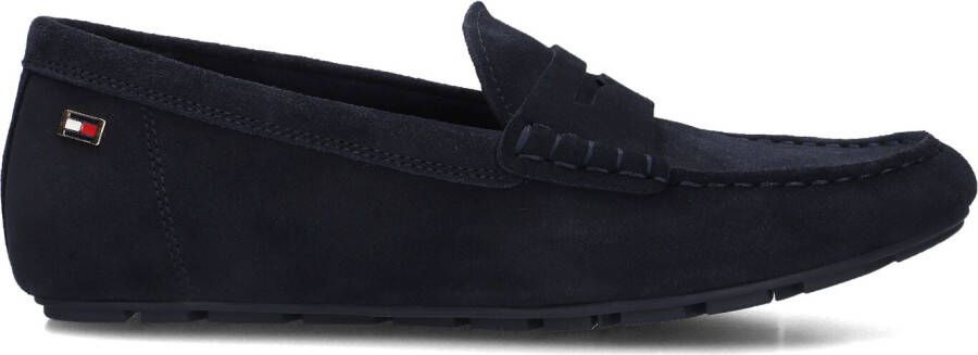 TOMMY HILFIGER Blauwe Loafers Flag Soft Suede Drive
