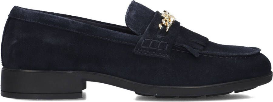 TOMMY HILFIGER Blauwe Loafers Th Chain Fringe Suede Loafer