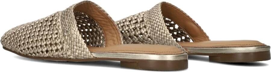 TOMMY HILFIGER Bruine Slippers Crochet Metallic Leather