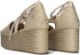 TOMMY HILFIGER Espadrilles Dames Closed Toe Flatform Maat: 39 Materiaal: Textiel Kleur: Goud - Thumbnail 5