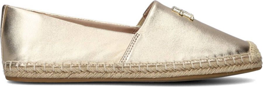 TOMMY HILFIGER Gouden Espadrilles Th Logo Metallic Leather