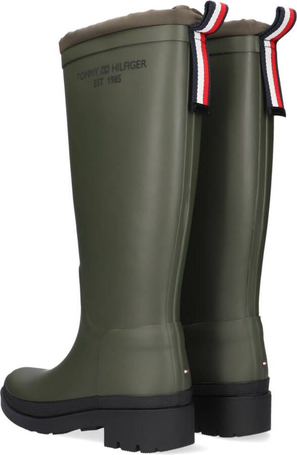 Tommy Hilfiger Groene Regenlaarzen Th Overknee Rainboot