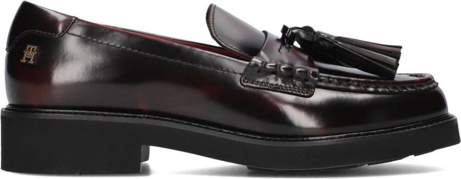TOMMY HILFIGER Rode Loafers Tassel Squarish Toe Lthr Loafer