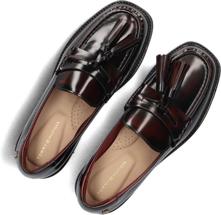 TOMMY HILFIGER Rode Loafers Tassel Squarish Toe Lthr Loafer