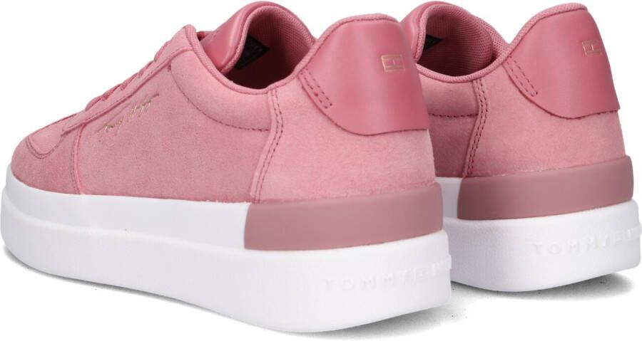 Tommy Hilfiger Roze Lage Sneakers Th Signature Suede S