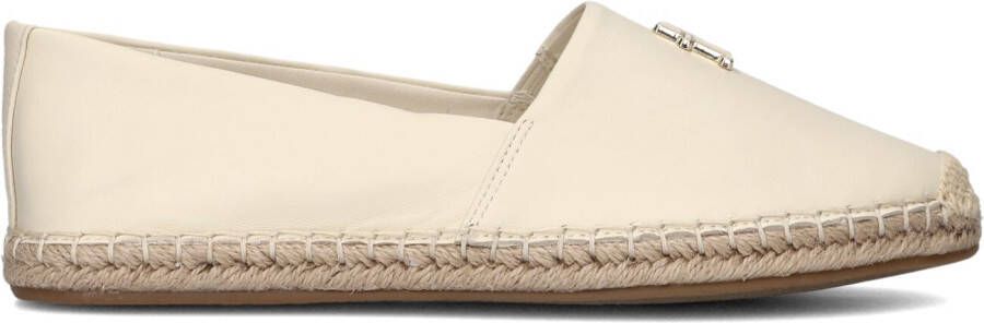 TOMMY HILFIGER Witte Espadrilles Th Logo Leather Espadrille