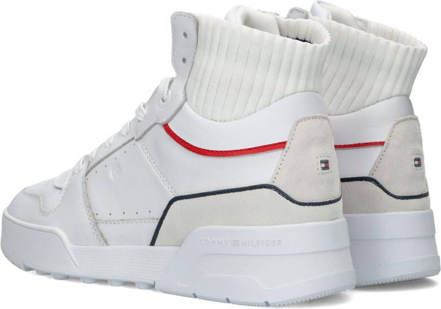 Tommy Hilfiger Witte Hoge Sneaker High Cut Basket Sneaker