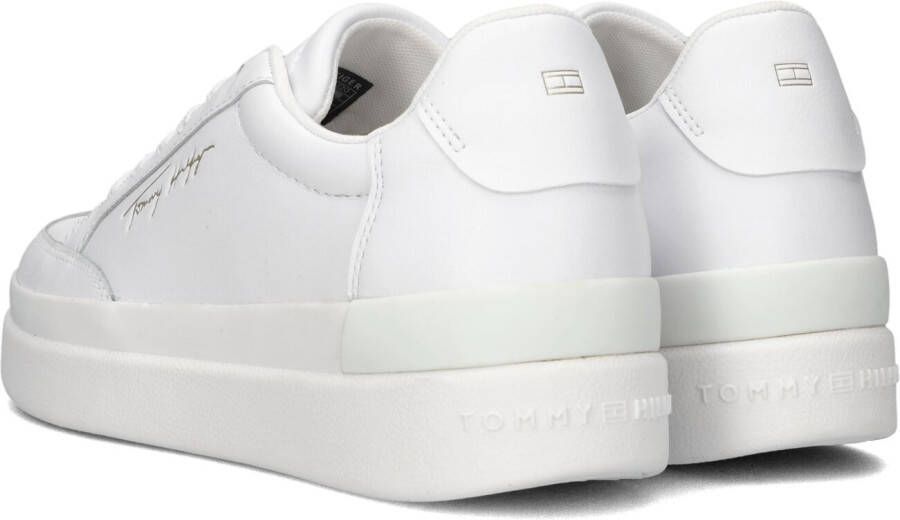 Tommy Hilfiger Witte Lage Sneakers Th Signature Leather