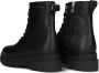 Tommy Hilfiger Veterschoenen BICOLOR LEATHER LACE-UP plateau veterschoenen chunky boots gouden logo tekst - Thumbnail 3