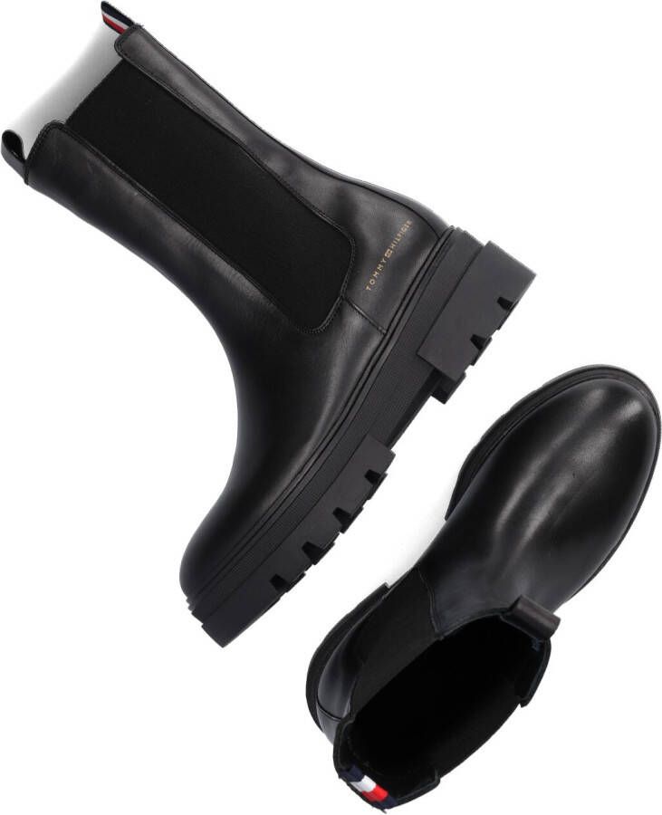 TOMMY HILFIGER Zwarte Boots Monochromatic Chelsea Boot