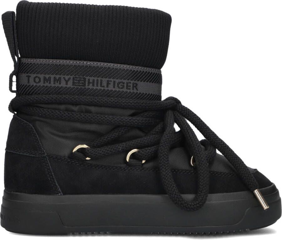 TOMMY HILFIGER Zwarte Boots Tommytech Logotape Snowboot Warm