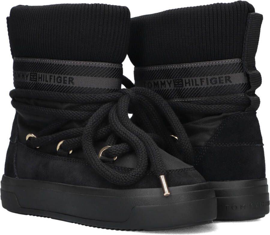 TOMMY HILFIGER Zwarte Boots Tommytech Logotape Snowboot Warm