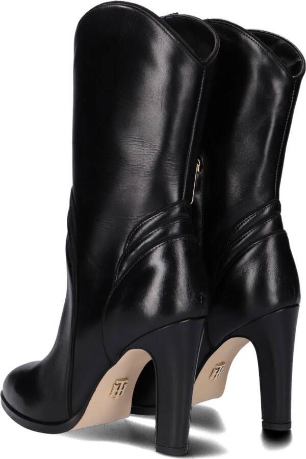 Tommy Hilfiger Zwarte Enkellaarsjes Elevated Th High Heel