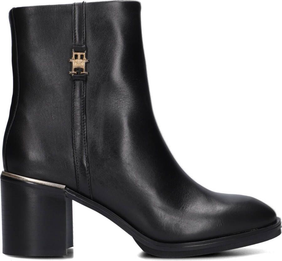 TOMMY HILFIGER Zwarte Enkellaarsjes Feminini Th Hardware Mid Bootie - Foto 3