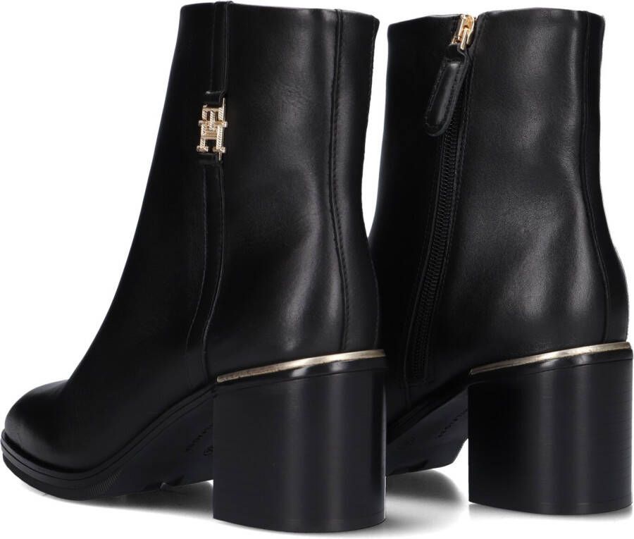 TOMMY HILFIGER Zwarte Enkellaarsjes Feminini Th Hardware Mid Bootie - Foto 4
