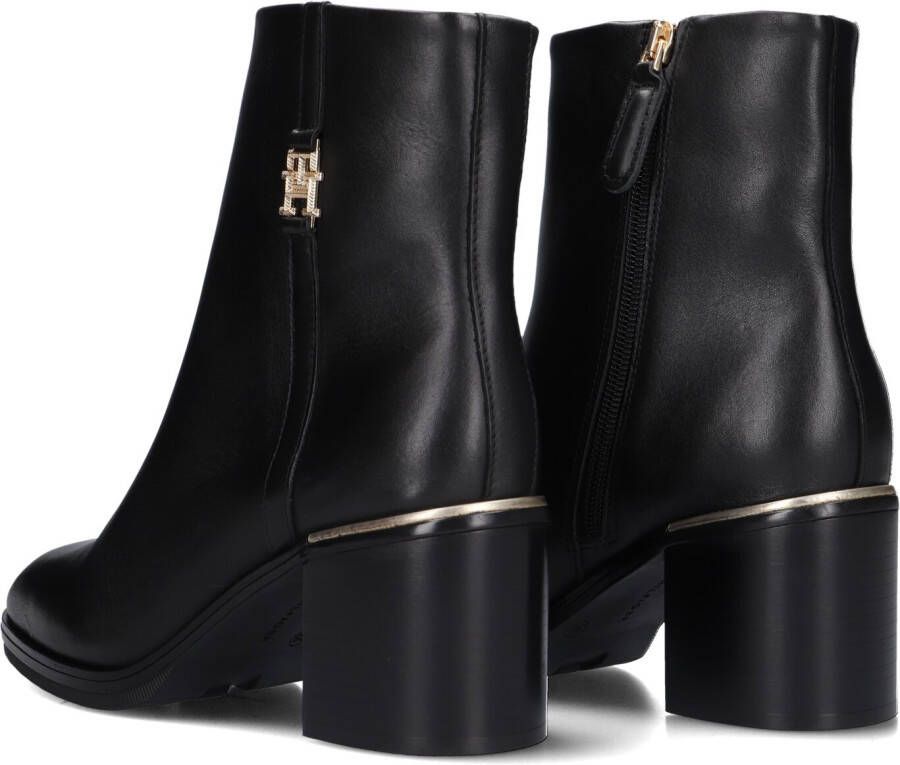 TOMMY HILFIGER Zwarte Enkellaarsjes Feminini Th Hardware Mid Bootie