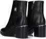 TOMMY HILFIGER Zwarte Enkellaarsjes Feminini Th Hardware Mid Bootie - Thumbnail 4