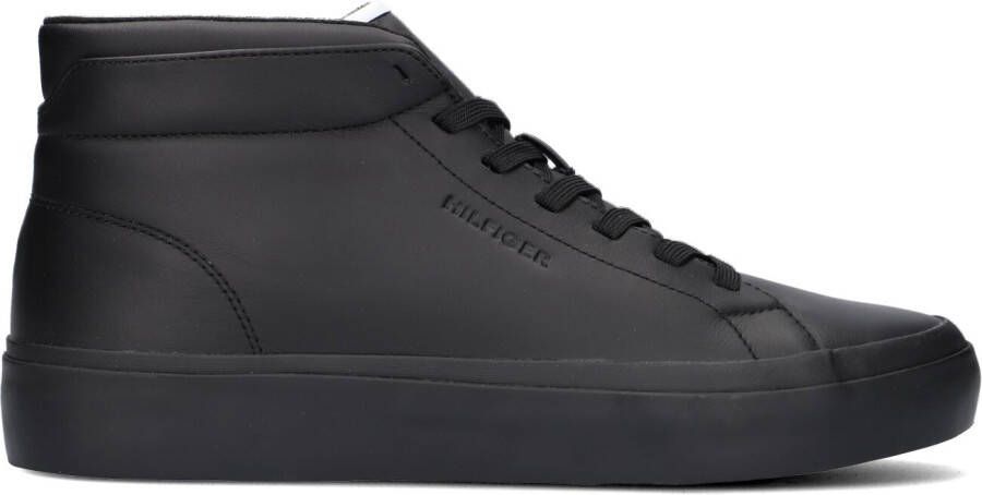 Tommy Hilfiger Zwarte Hoge Sneaker Prep Vulc High Leather