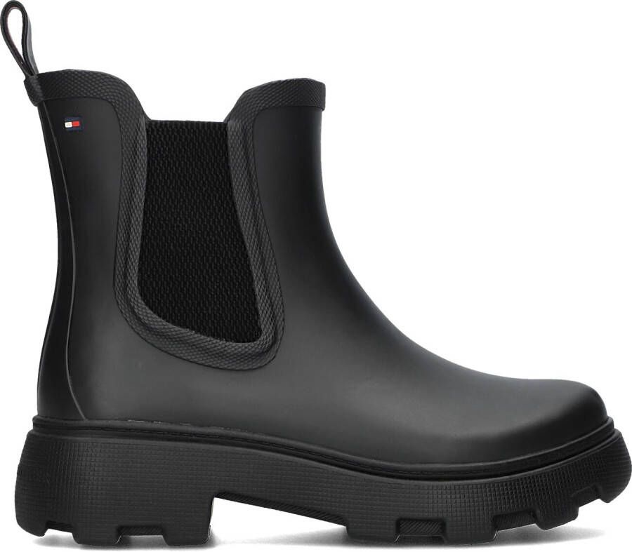 TOMMY HILFIGER Zwarte Laarzen Rubber Flag Cleated Rainboot