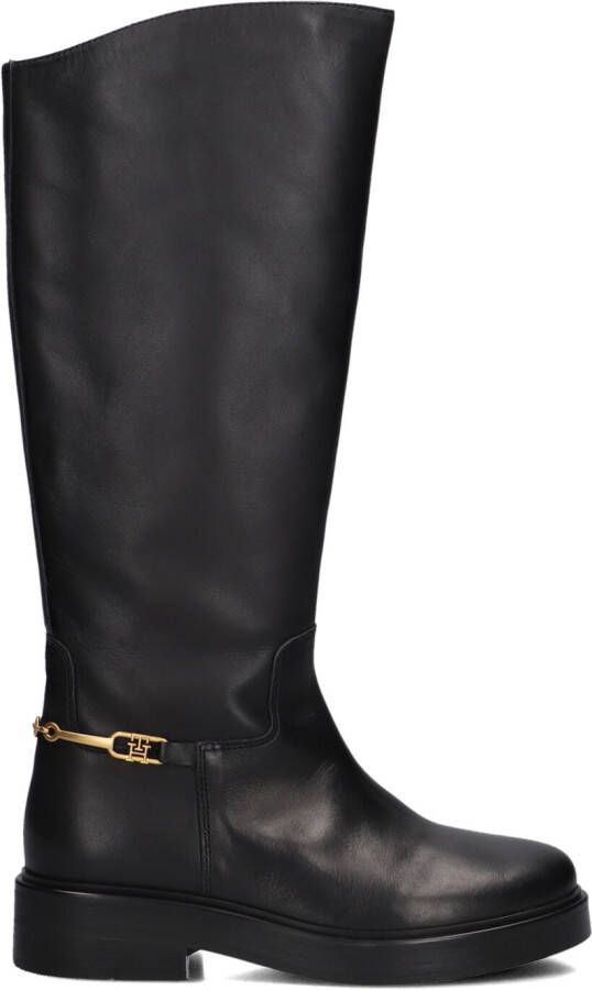 TOMMY HILFIGER Zwarte Laarzen Th Horsebit Riding Long Boot