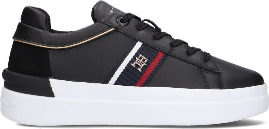 Tommy Hilfiger Zwarte Lage Sneakers Corp Webbing Court Sneaker