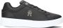 Tommy Hilfiger Lage Sneakers TH Court Zwart Black Dames - Thumbnail 5